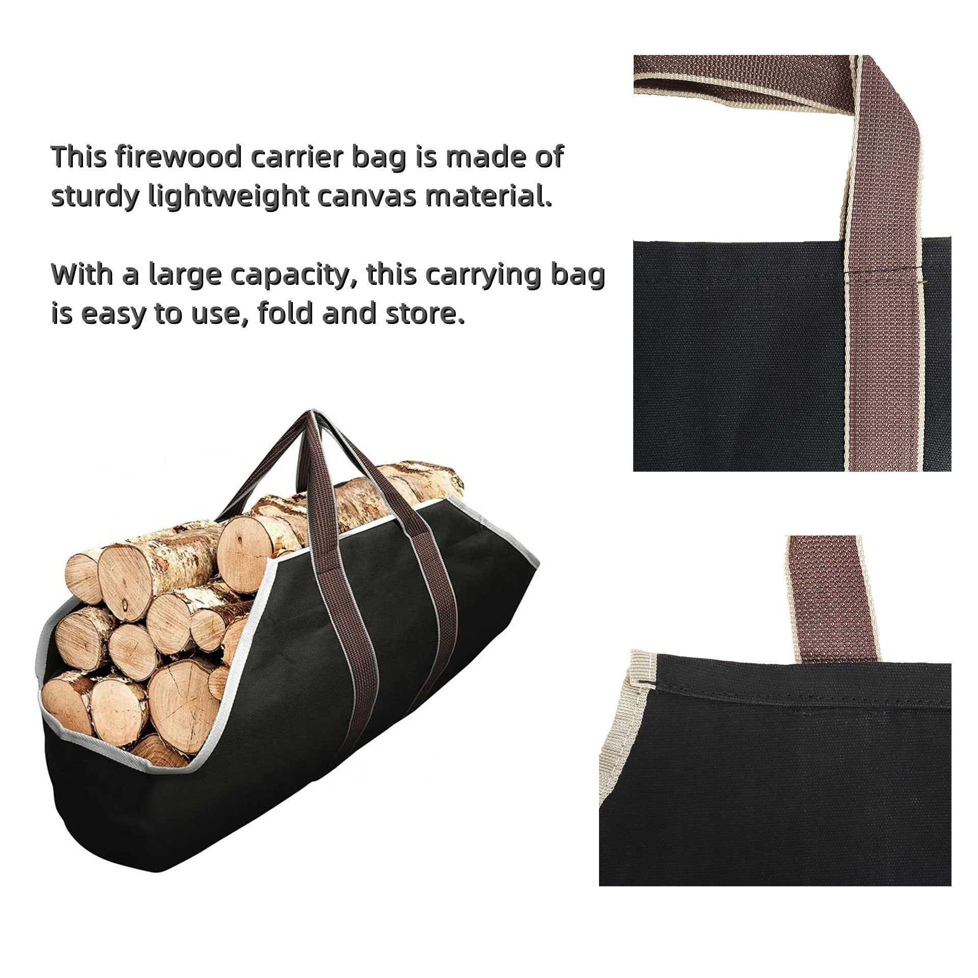 Voda Fire Wood Carrying Holder Bag VODA SHOP