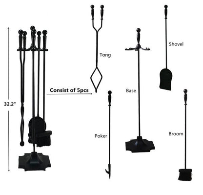 VODA™️ FIREPLACE TOOLS SET VDTS205BL VODA SHOP